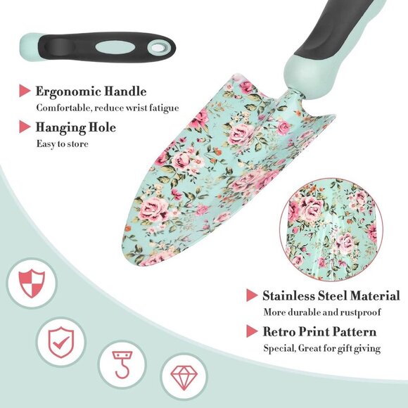 Garden Tools Set, 11 Pcs Heavy Duty Floral Gardening Tools Kit with Non-Slip Rub - Picture 4 of 7